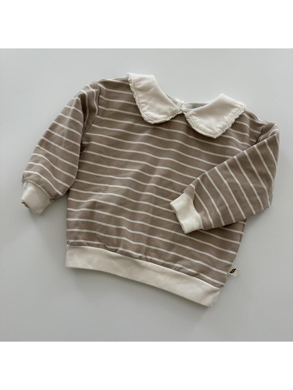 2t Easypeasy Neutral Stripe Sweatshirt
